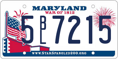 MD license plate 5BL7215