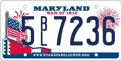 MD license plate 5BL7236