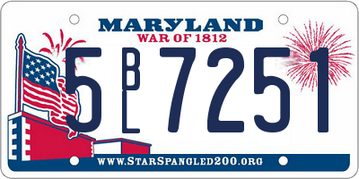 MD license plate 5BL7251