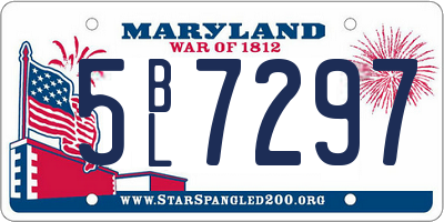 MD license plate 5BL7297