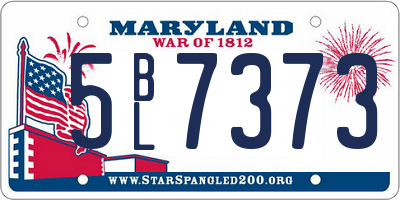 MD license plate 5BL7373
