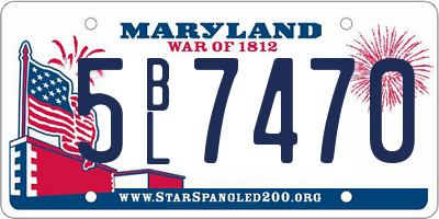 MD license plate 5BL7470