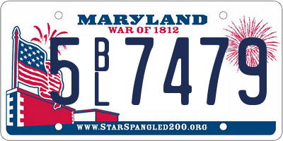 MD license plate 5BL7479
