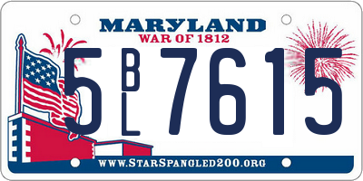 MD license plate 5BL7615