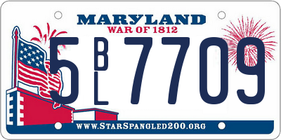 MD license plate 5BL7709