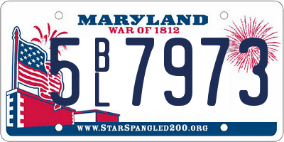 MD license plate 5BL7973
