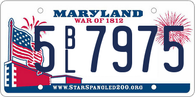 MD license plate 5BL7975