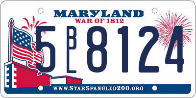 MD license plate 5BL8124