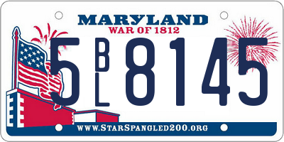 MD license plate 5BL8145
