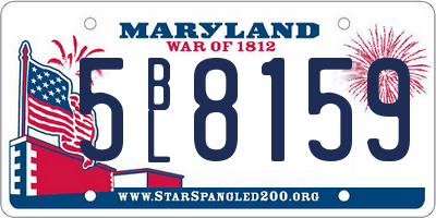 MD license plate 5BL8159