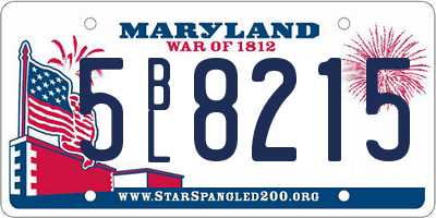 MD license plate 5BL8215