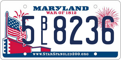 MD license plate 5BL8236