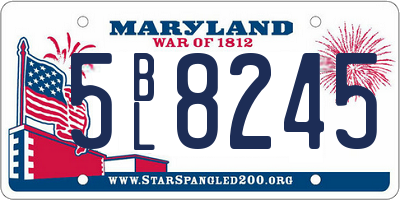 MD license plate 5BL8245