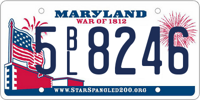 MD license plate 5BL8246