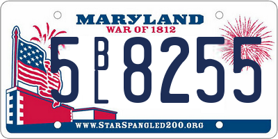 MD license plate 5BL8255