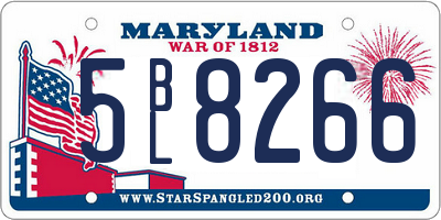MD license plate 5BL8266