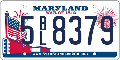 MD license plate 5BL8379