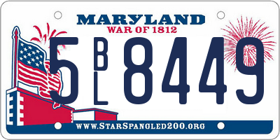MD license plate 5BL8449