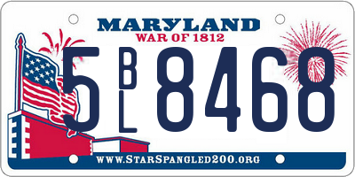 MD license plate 5BL8468