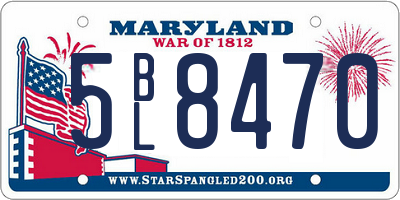 MD license plate 5BL8470