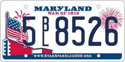 MD license plate 5BL8526