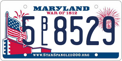 MD license plate 5BL8529