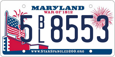 MD license plate 5BL8553
