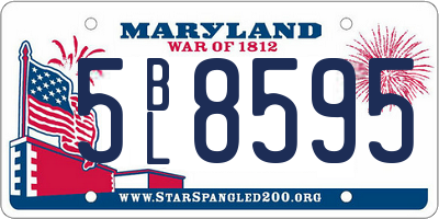 MD license plate 5BL8595