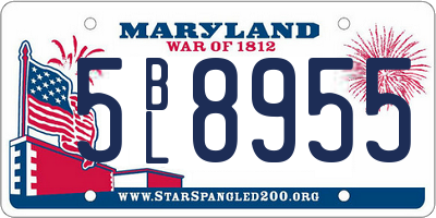 MD license plate 5BL8955