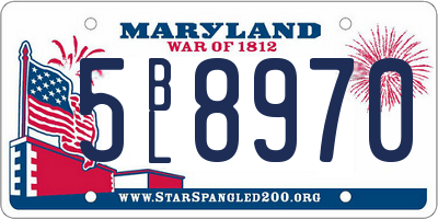 MD license plate 5BL8970