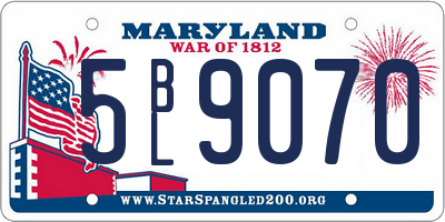 MD license plate 5BL9070