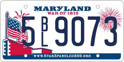 MD license plate 5BL9073