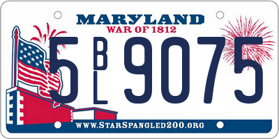 MD license plate 5BL9075