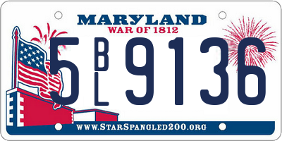 MD license plate 5BL9136