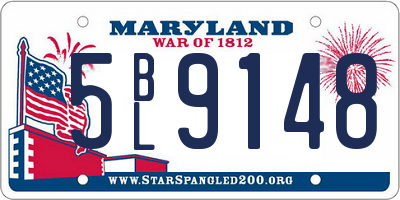 MD license plate 5BL9148