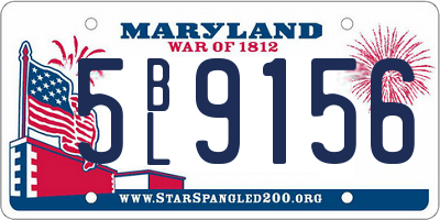 MD license plate 5BL9156