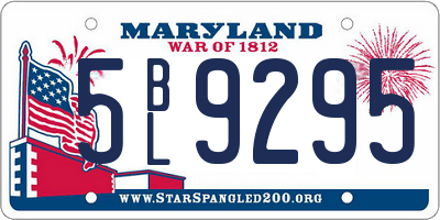 MD license plate 5BL9295