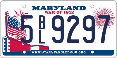 MD license plate 5BL9297
