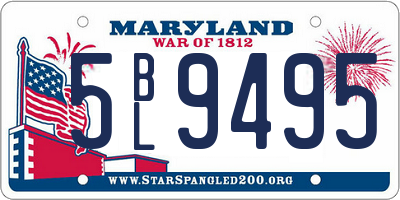 MD license plate 5BL9495