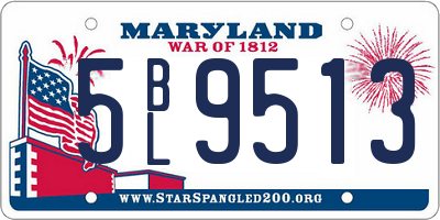 MD license plate 5BL9513
