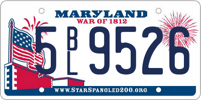MD license plate 5BL9526