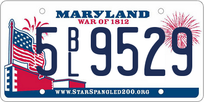 MD license plate 5BL9529