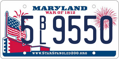 MD license plate 5BL9550