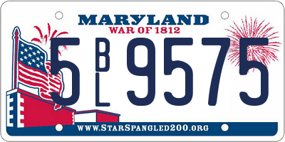 MD license plate 5BL9575