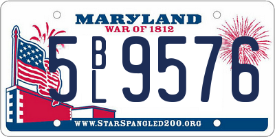 MD license plate 5BL9576