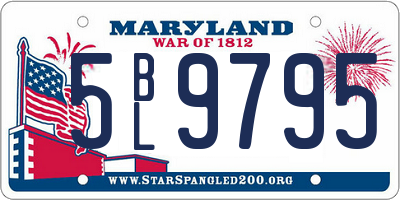 MD license plate 5BL9795