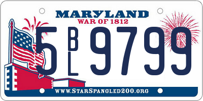 MD license plate 5BL9799