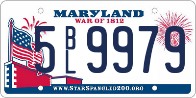 MD license plate 5BL9979