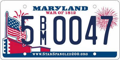 MD license plate 5BM0047