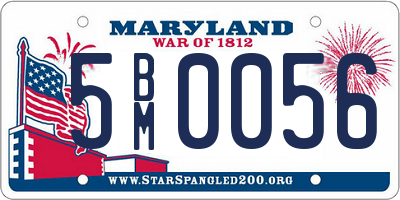 MD license plate 5BM0056